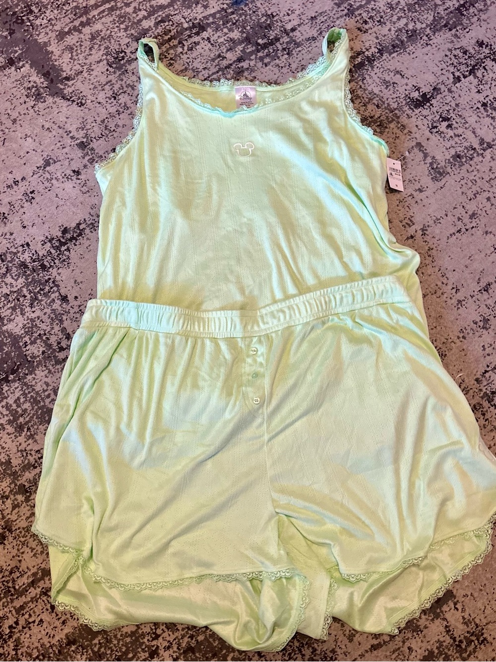NWT Disney Parks Mickey Mouse Icon Pointelle Cami & Shorts Sleep Set (1X)